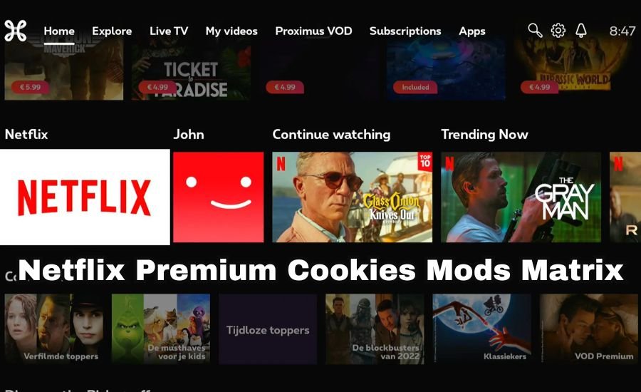 Netflix Premium Cookies Mods Matrix