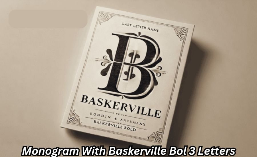 monogram with baskerville bol 3 letters