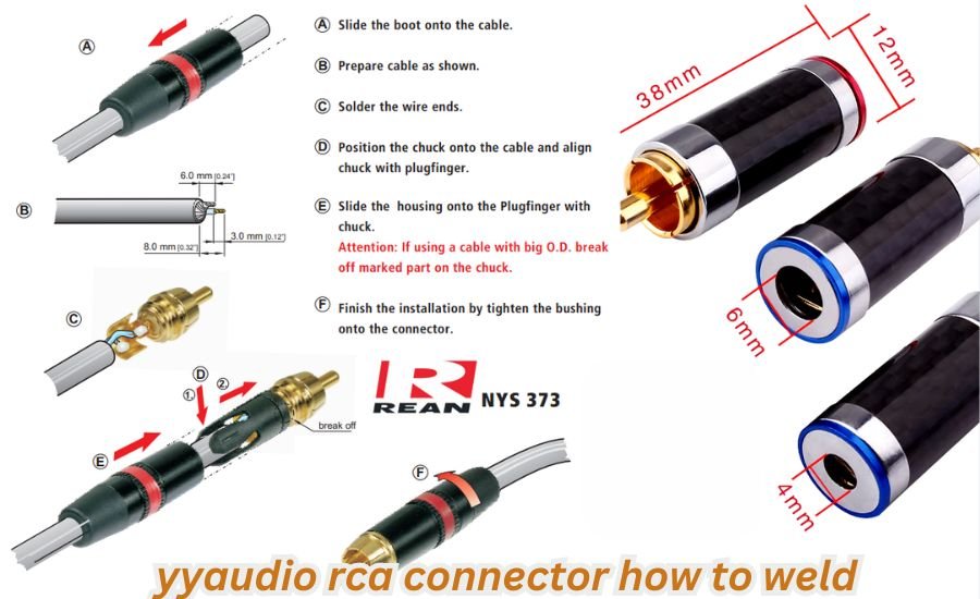 yyaudio rca connector how to weld